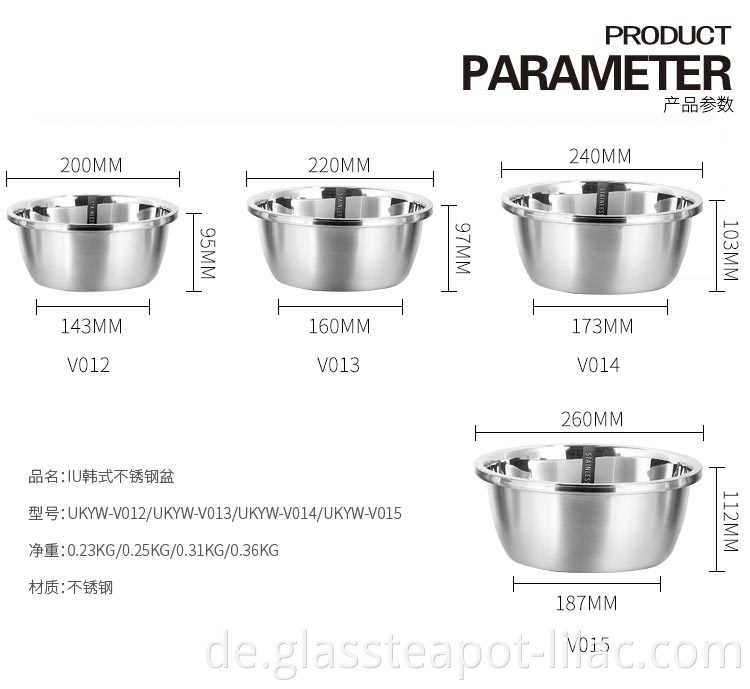 Hey Flieder Kostenlose Probe Niedriger Versand 26cm 304 Edelstahl Rund Lebensmittelbehälter Becken